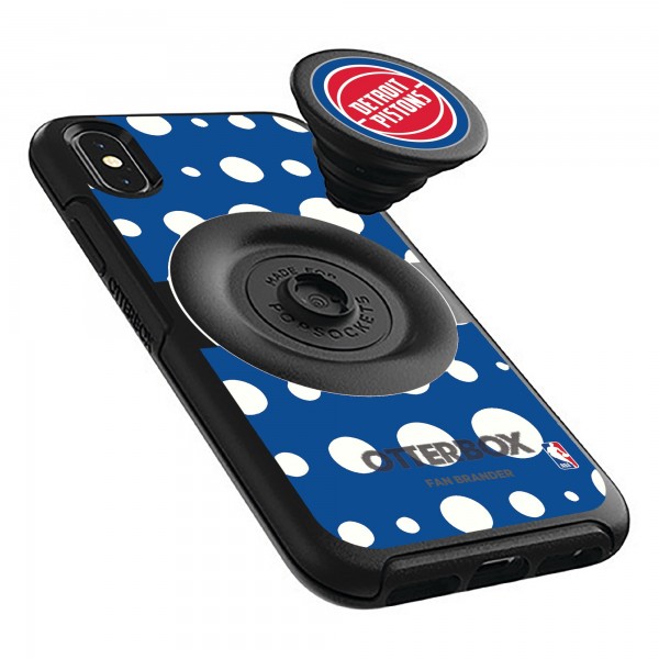 Телефон с держателем Detroit Pistons OtterBox Otter + Pop Polka Dot