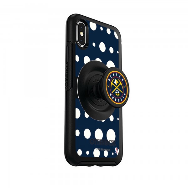 Чехол на телефон Denver Nuggets OtterBox Otter+Pop PopSocket Polka Dot iPhone