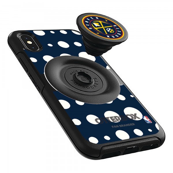 Чехол на телефон Denver Nuggets OtterBox Otter+Pop PopSocket Polka Dot iPhone