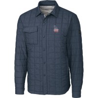 Los Angeles Dodgers Cutter & Buck Gray Americana Rainier Full-Snap Shirt Jacket