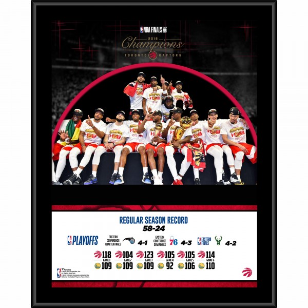 Toronto Raptors Fanatics Authentic 12 x 15 2019 NBA Finals Champions Sublimated Plaque