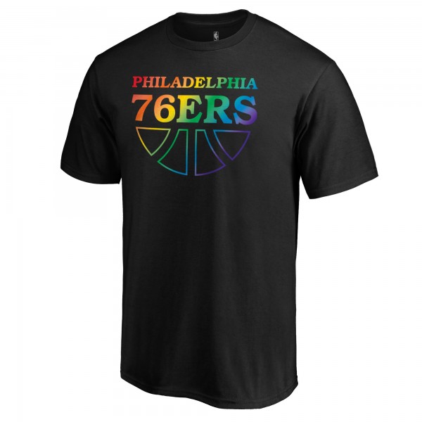 Philadelphia 76ers Black Team Pride Wordmark T-Shirt