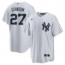 New York Yankees Giancarlo Stanton Nike White Home Replica Player Name Jersey