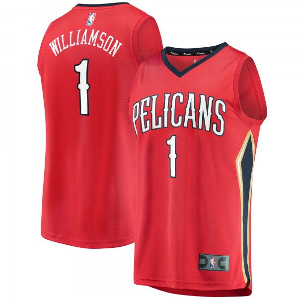 Игровая майка Zion Williamson New Orleans Pelicans Replica Fast Break Red - Statement Edition - оригинальная джерси НБА