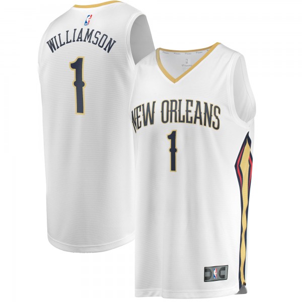 Игровая майка Zion Williamson New Orleans Pelicans Replica Fast Break White - Association Edition - оригинальная джерси НБА