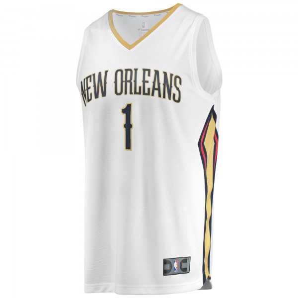Игровая майка Zion Williamson New Orleans Pelicans Replica Fast Break White - Association Edition - оригинальная джерси НБА