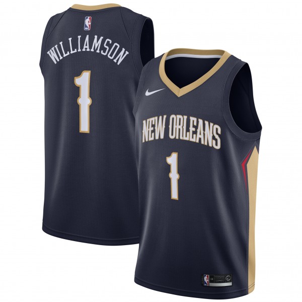 Игровая майка Zion Williamson New Orleans Pelicans Nike 2019 NBA Draft First Round Pick Swingman Navy - Icon Edition - оригинальная джерси НБА