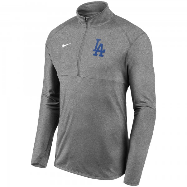 Кофта на короткой молнии Los Angeles Dodgers Nike Team Logo Element Performance - Gray