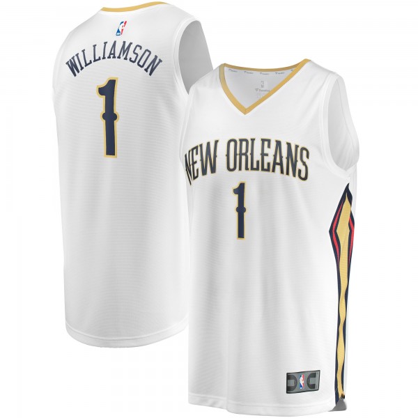 Детская игровая майка Zion Williamson New Orleans Pelicans 2019 NBA Draft First Round Pick Fast Break Replica - Association Edition - White - баскетбольная джерси NBA