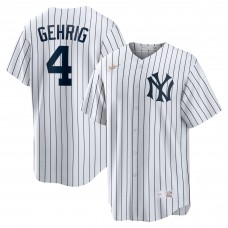 Джерси New York Yankees Lou Gehrig Nike White Home Cooperstown Collection Player