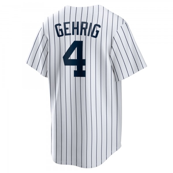 Джерси New York Yankees Lou Gehrig Nike White Home Cooperstown Collection Player