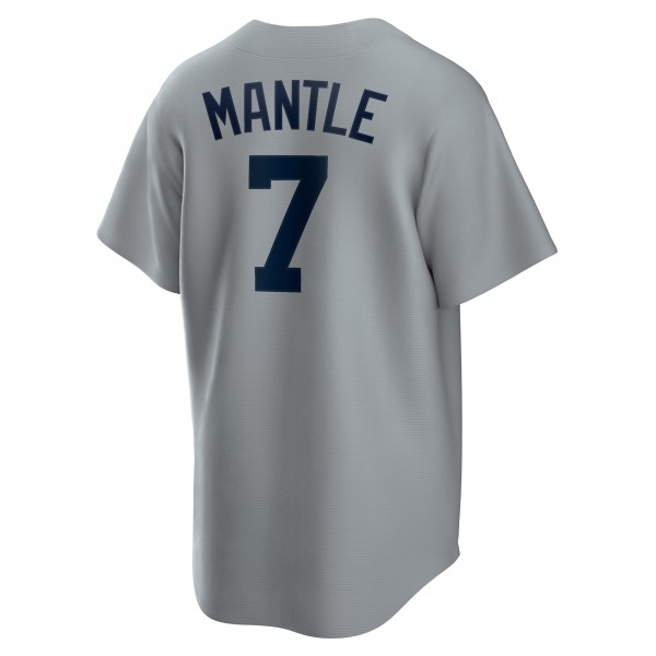 Джерси New York Yankees Mickey Mantle Nike Gray Road Cooperstown Collection Player