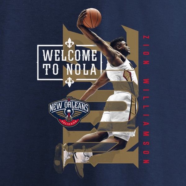 Футболка Zion Williamson New Orleans Pelicans 2019 NBA Draft Hometown Photo - Navy