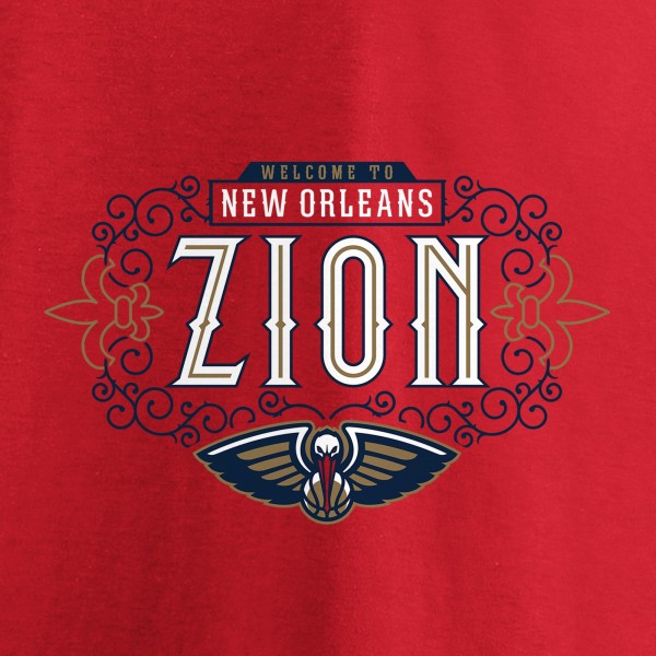 Футболка Zion Williamson New Orleans Pelicans 2019 NBA Draft Hometown - Red