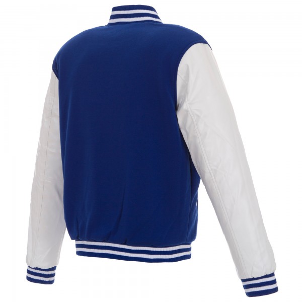 Куртка на кнопках Los Angeles Dodgers JH Design Reversible Fleece - Royal/White