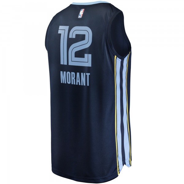 Игровая майка Ja Morant Memphis Grizzlies2019/20 Fast Break Replica Navy - Icon Edition - оригинальная джерси НБА