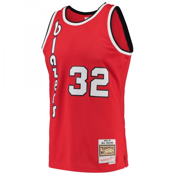 Игровая майка Bill Walton Portland Trail Blazers Mitchell & Ness 1976-77 Hardwood Classics Swingman - Red - оригинальная джерси НБА