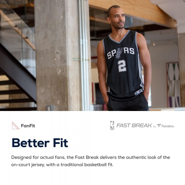 Игровая майка Keldon Johnson San Antonio Spurs Fast Break Replica Black - Icon Edition - оригинальная джерси НБА