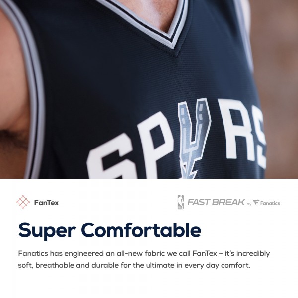 Игровая майка Keldon Johnson San Antonio Spurs Fast Break Replica Black - Icon Edition - оригинальная джерси НБА