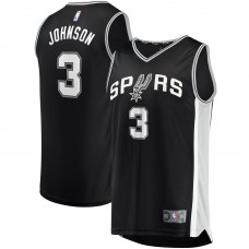 Детская игровая майка Keldon Johnson San Antonio Spurs Fast Break Replica Black - Icon Edition