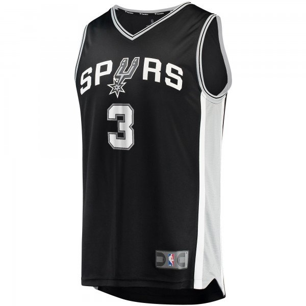 Детская игровая майка Keldon Johnson San Antonio Spurs Fast Break Replica Black - Icon Edition - баскетбольная джерси NBA