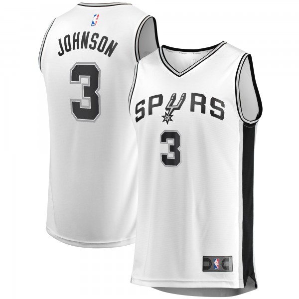 Детская игровая майка Keldon Johnson San Antonio Spurs Fast Break Replica White - Association Edition - баскетбольная джерси NBA