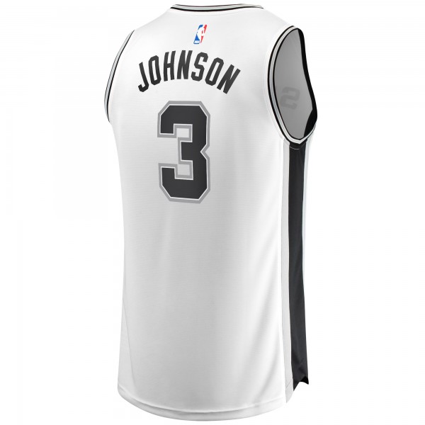 Детская игровая майка Keldon Johnson San Antonio Spurs Fast Break Replica White - Association Edition - баскетбольная джерси NBA
