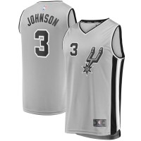 Детская игровая майка Keldon Johnson San Antonio Spurs Fast Break Replica Silver - Statement Edition