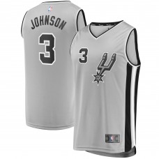 Детская игровая майка Keldon Johnson San Antonio Spurs Fast Break Replica Silver - Statement Edition