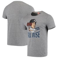 New York Yankees Aaron Judge Charcoal Caricature Tri-Blend T-Shirt