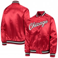 Бомбер Chicago Bulls Mitchell & Ness Youth Hardwood Classics Satin Raglan - Red