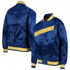 Бомбер Golden State Warriors Mitchell & Ness Youth Hardwood Classics Satin Raglan - Royal