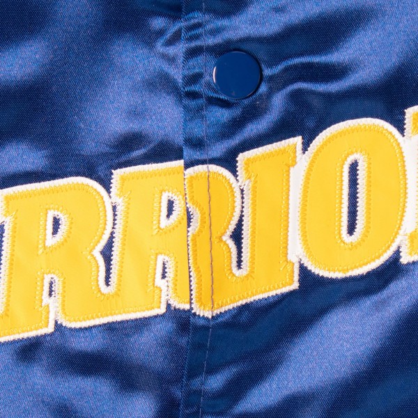 Бомбер Golden State Warriors Mitchell & Ness Youth Hardwood Classics Satin Raglan - Royal