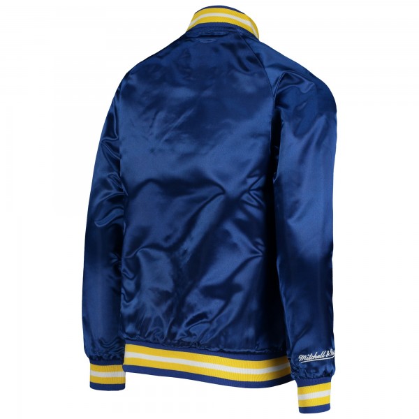 Бомбер Golden State Warriors Mitchell & Ness Youth Hardwood Classics Satin Raglan - Royal