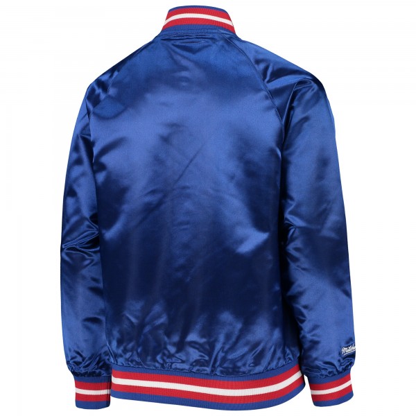 Куртка на кнопках Philadelphia 76ers Mitchell & Ness Youth Hardwood Classics Satin Raglan - Royal
