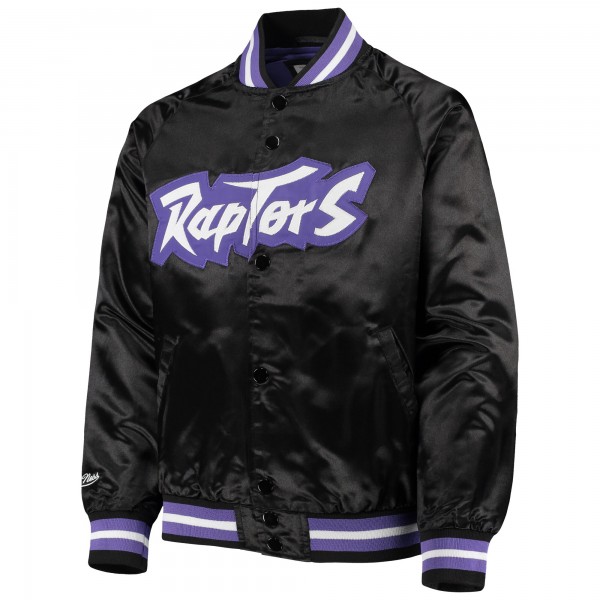 Куртка на кнопках Toronto Raptors Mitchell & Ness Youth Hardwood Classics Satin Raglan - Black