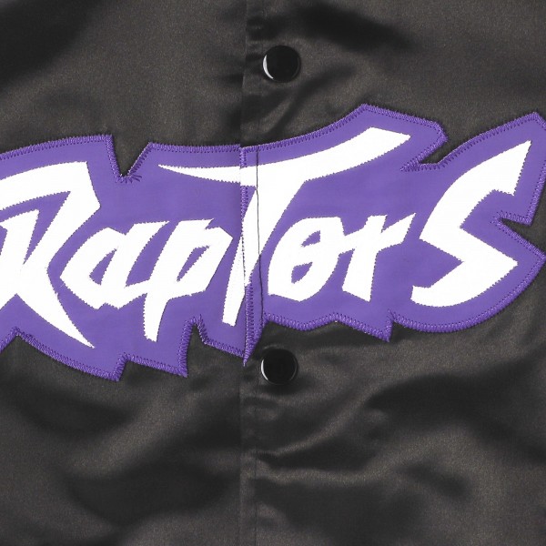 Куртка на кнопках Toronto Raptors Mitchell & Ness Youth Hardwood Classics Satin Raglan - Black