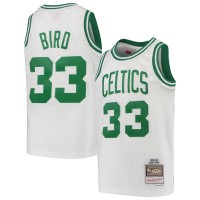 Подростковая Boston Celtics Larry Bird Mitchell & Ness White 1985-86 Hardwood Classics Swingman Throwback Jersey