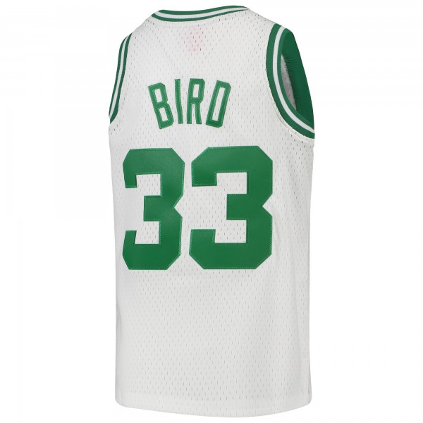 Подростковая Boston Celtics Larry Bird Mitchell & Ness White 1985-86 Hardwood Classics Swingman Throwback Jersey