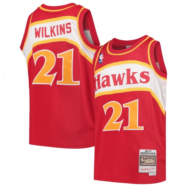 Игровая форма  Dominique Wilkins Atlanta Hawks Mitchell & Ness Youth 1986-87 Hardwood Classics Swingman Throwback - Red