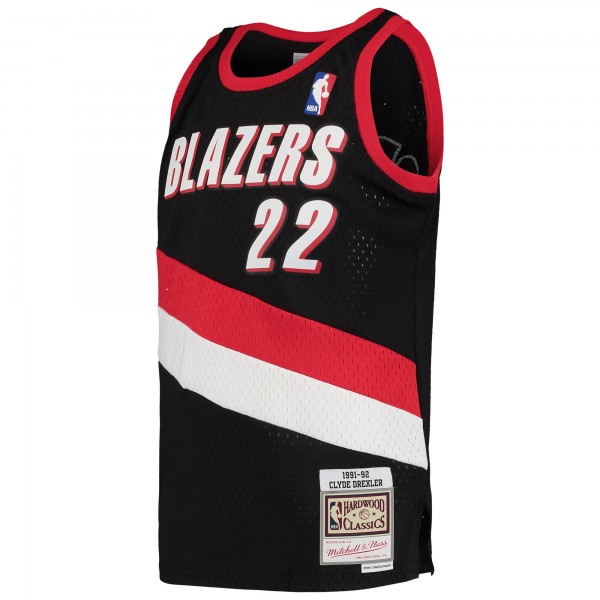 Игровая форма  Clyde Drexler Portland Trail Blazers Mitchell & Ness Youth 1991-92 Hardwood Classics Swingman - Black