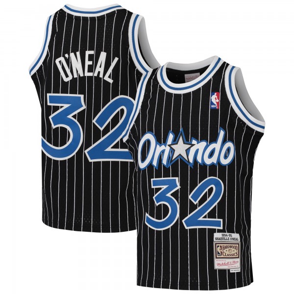 Игровая джерси Подростковая Orlando Magic Shaquille ONeal Mitchell & Ness Black 1994-95 Hardwood Classics Swingman Throwback