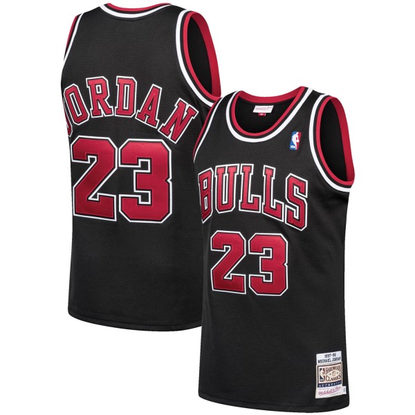 Джерси Chicago Bulls Michael Jordan Mitchell & Ness Black 1997/98 Hardwood Classics Authentic