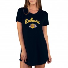 Ночная рубашка Los Angeles Lakers Concepts Sport Women's Marathon Knit - Black