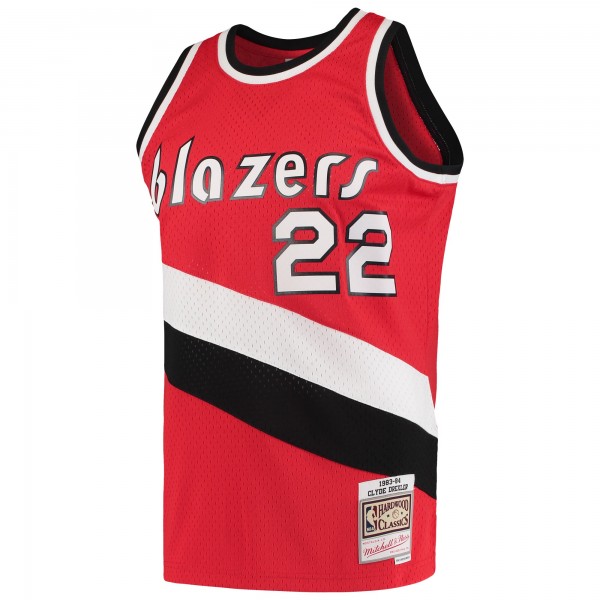 Игровая майка Clyde Drexler Portland Trail Blazers Mitchell & Ness Hardwood Classics 1983-84 Swingman - Red - оригинальная джерси НБА
