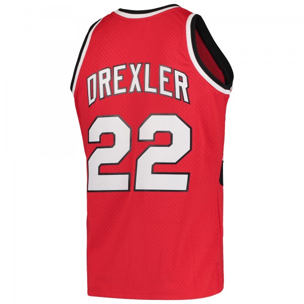 Игровая майка Clyde Drexler Portland Trail Blazers Mitchell & Ness Hardwood Classics 1983-84 Swingman - Red - оригинальная джерси НБА