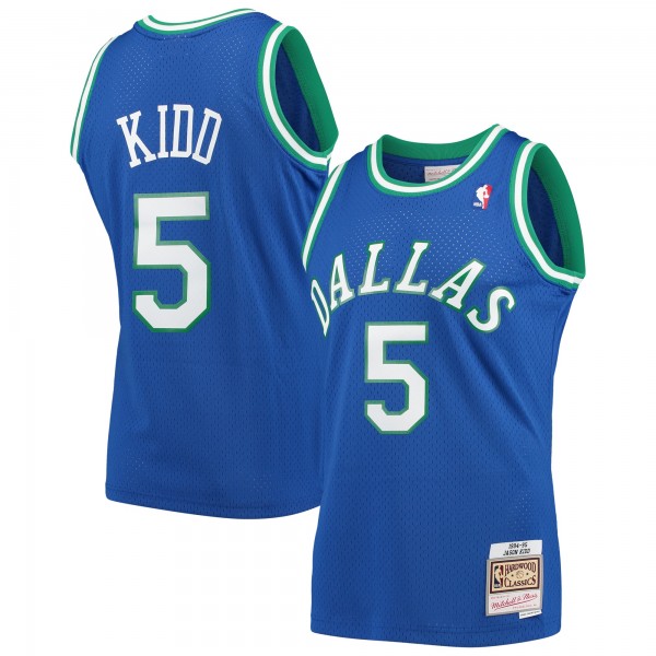 Игровая майка Jason Kidd Dallas Mavericks Mitchell & Ness 1994-95 Hardwood Classics Swingman - Blue - оригинальная джерси НБА