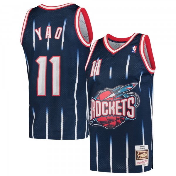 Игровая форма  Yao Ming Houston Rockets Mitchell & Ness Hardwood Classics 2002-03 Swingman - Navy