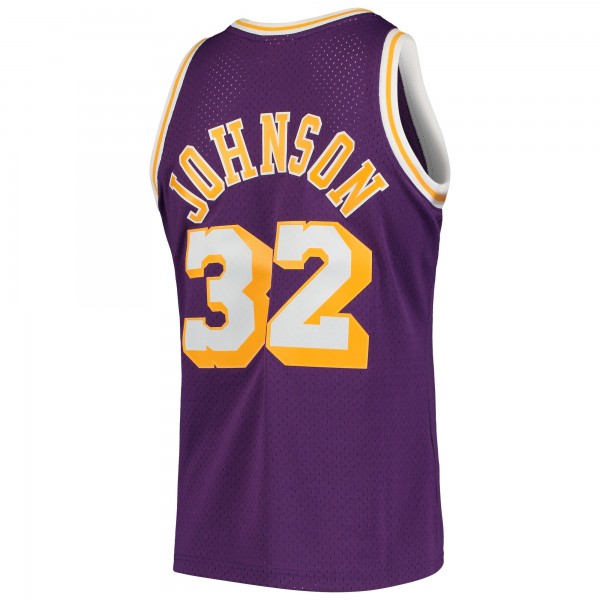 Игровая майка Magic Johnson Los Angeles Lakers Mitchell & Ness 1984-85 Hardwood Classics Swingman - Purple - оригинальная джерси НБА