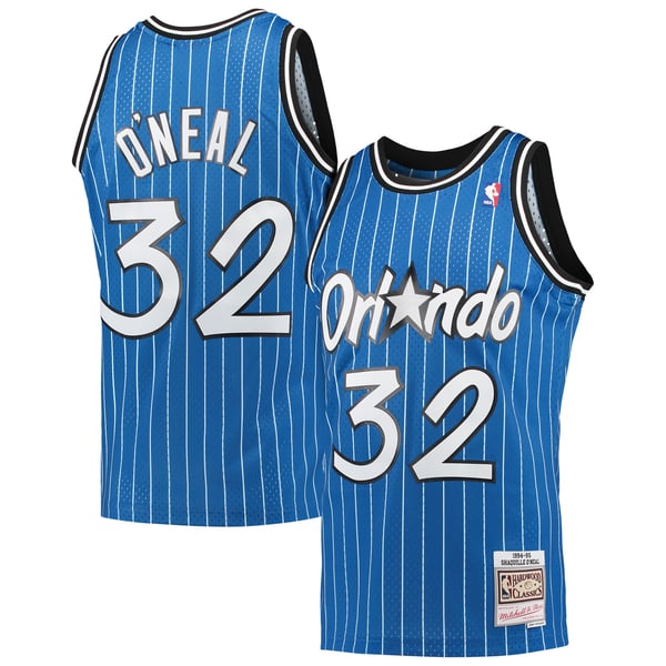 Джерси Orlando Magic Shaquille O'Neal Mitchell & Ness Blue Hardwood Classics Swingman